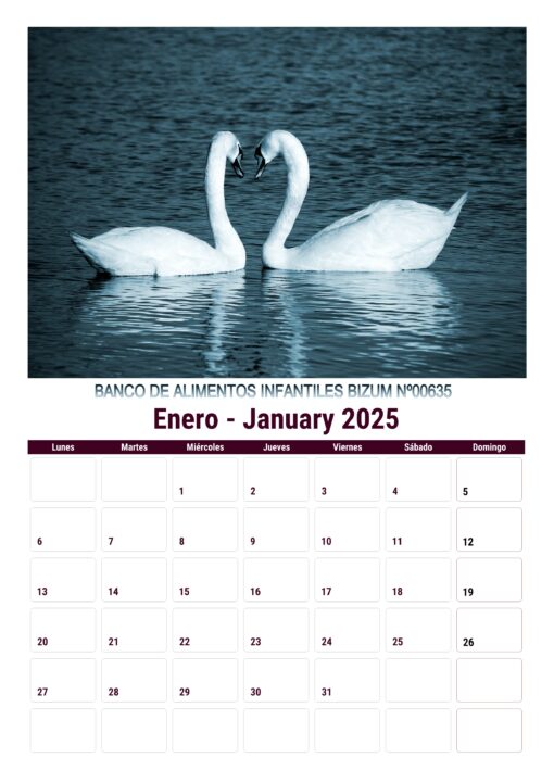 Calendario animales 2025